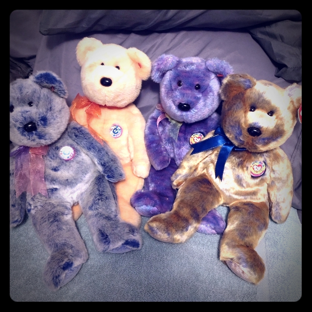 NWT-Large TY Beany Baby Bears (4)